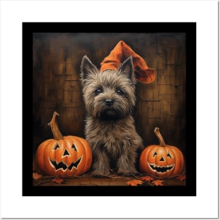 Cairn Terrier Halloween Posters and Art